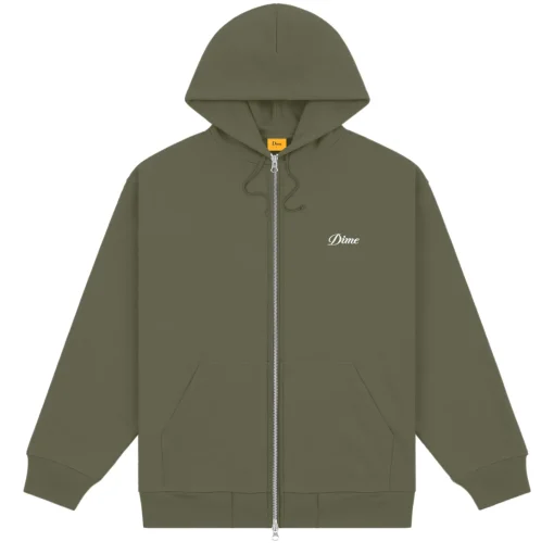 Cursive Small Logo Zip-Hoodie>Dime MTL Best