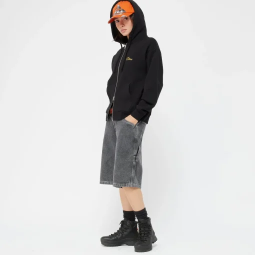 Cursive Small Logo Zip-Hoodie>Dime MTL Discount