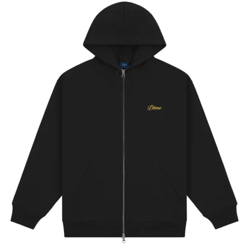 Cursive Small Logo Zip-Hoodie>Dime MTL Discount