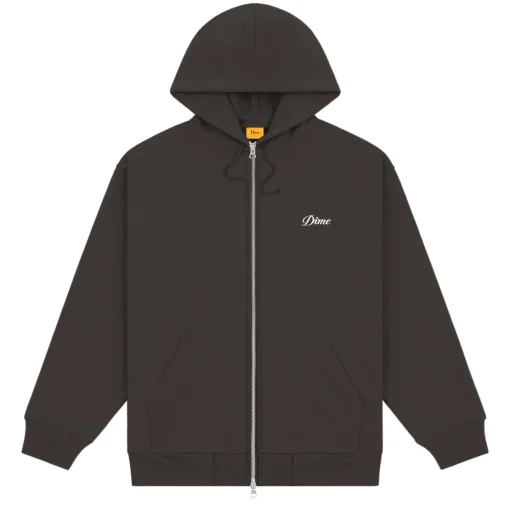 Cursive Small Logo Zip-Hoodie>Dime MTL Store