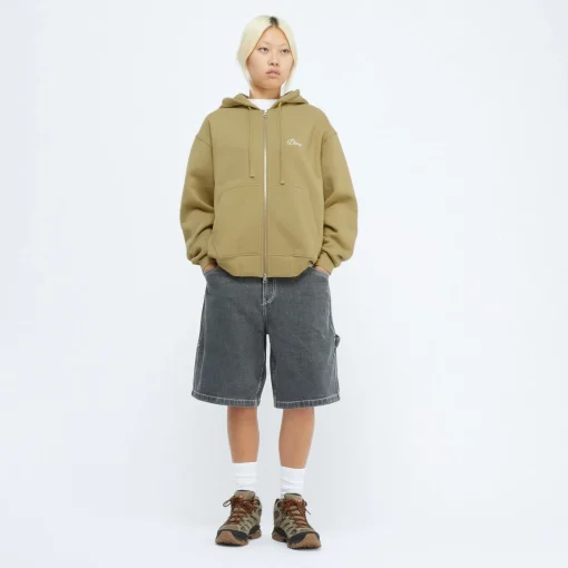 Cursive Small Logo Zip-Hoodie>Dime MTL Flash Sale
